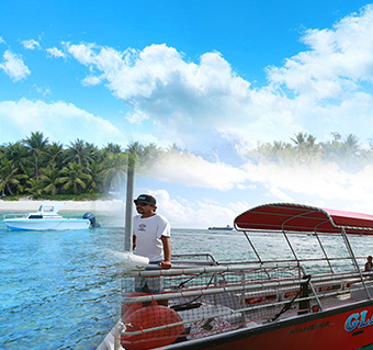 마나가하섬+글라스바텀 스노클링